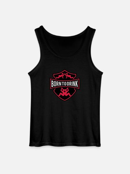 Né à boire Logo drôle - Débardeur Gildan Homme - noir