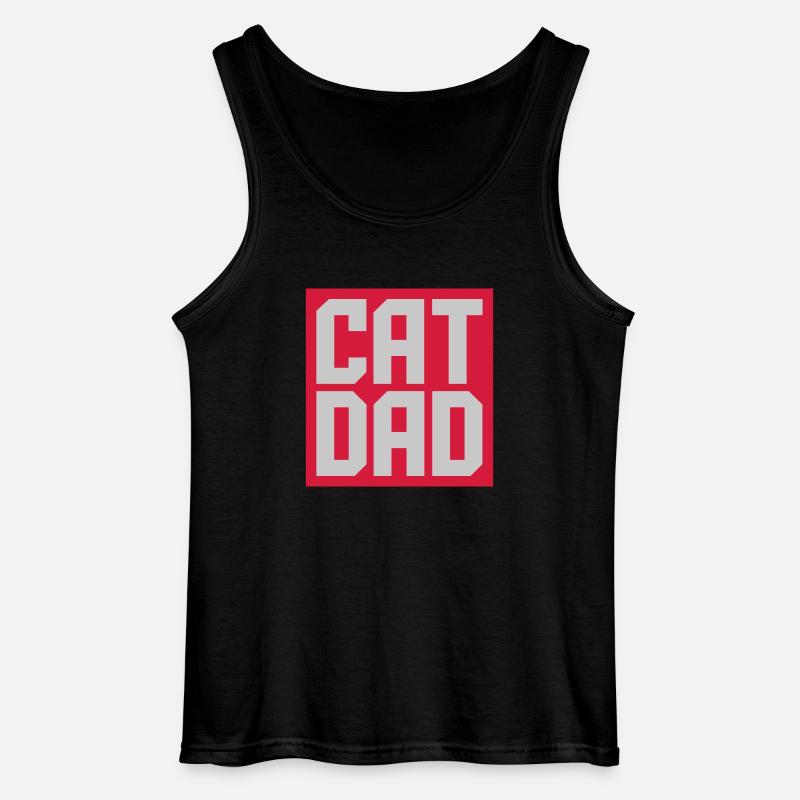 Schild Cat Dad Design - Gildan Männer Tank Top - Schwarz