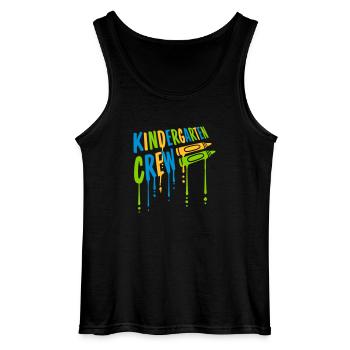 Friends Kindergarten Crew Crayons - Gildan Men’s Tank Top - black - Front - AI Model Male 185 dark (185cm)