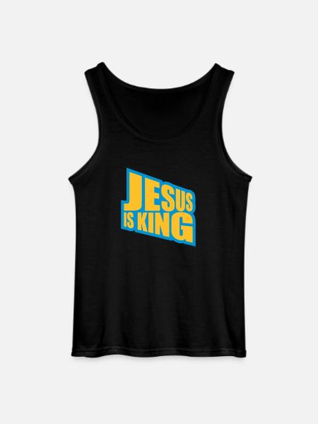 jesus is king quote - Gildan Men’s Tank Top - black
