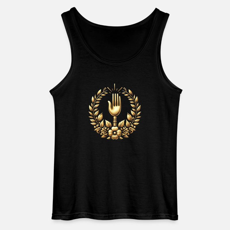 Gourmet Gabel Logo - Gildan Männer Tank Top - Schwarz