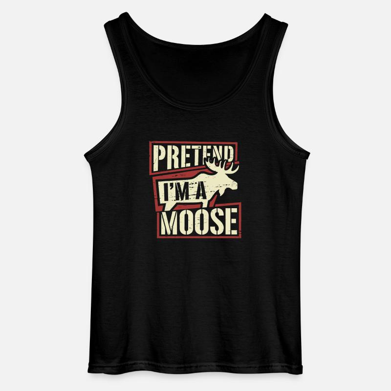 Elch-Liebe mit Witz - Gildan Männer Tank Top - Schwarz