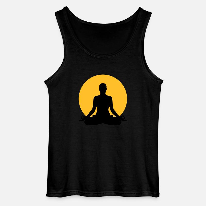 Meditation - Gildan Männer Tank Top - Schwarz