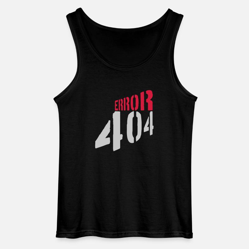 Meldung Error 404 Netzwerk - Gildan Männer Tank Top - Schwarz