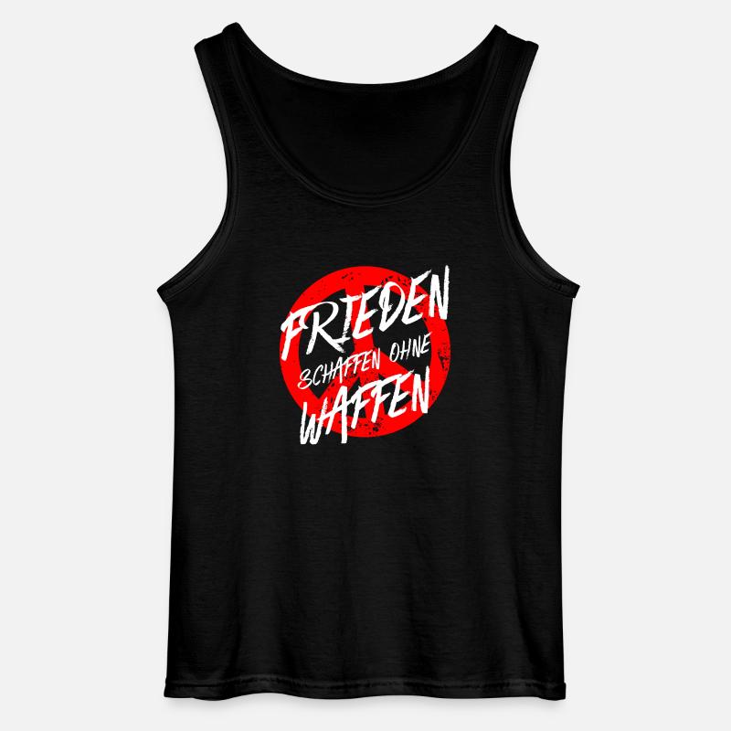 Frieden schaffen - Gildan Männer Tank Top - Schwarz