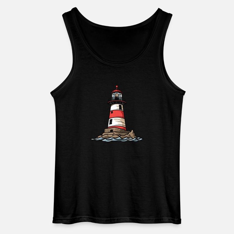 Leuchtturm Symbol - Gildan Männer Tank Top - Schwarz