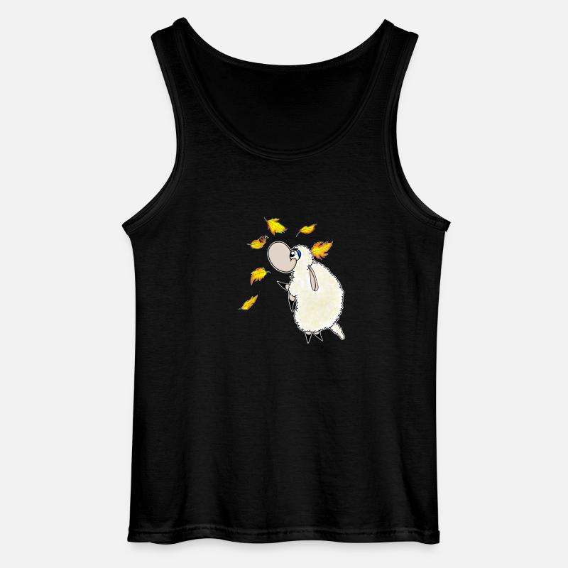 Wolly Sheepling Herbst Blätterfall - Gildan Männer Tank Top - Schwarz