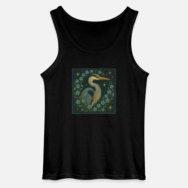 Großer Blaureiher - Gildan Männer Tank Top - Schwarz