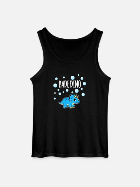 Bath Dino Triceratops - Gildan Men’s Tank Top - black