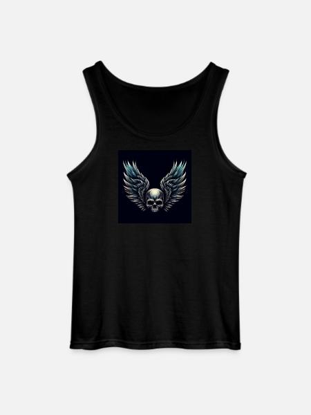 Skull with wings (black) - Gildan Men’s Tank Top - black