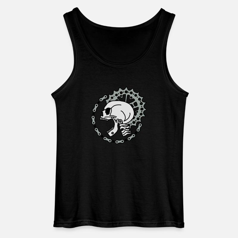 Skull Chain Punk-3c - Gildan Männer Tank Top - Schwarz