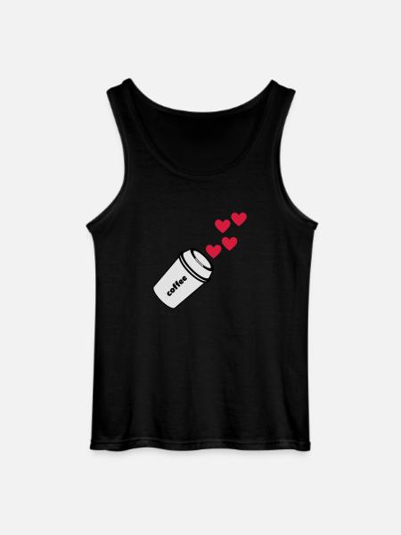 coffe love Kaffee Liebe - Gildan Männer Tank Top - Schwarz