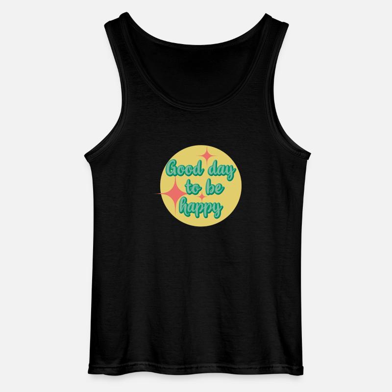 God dag at være glad - Gildan tanktop til mænd - sort