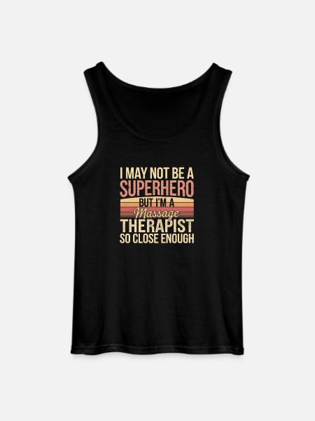 Funny massage therapy design - Gildan Men’s Tank Top - black