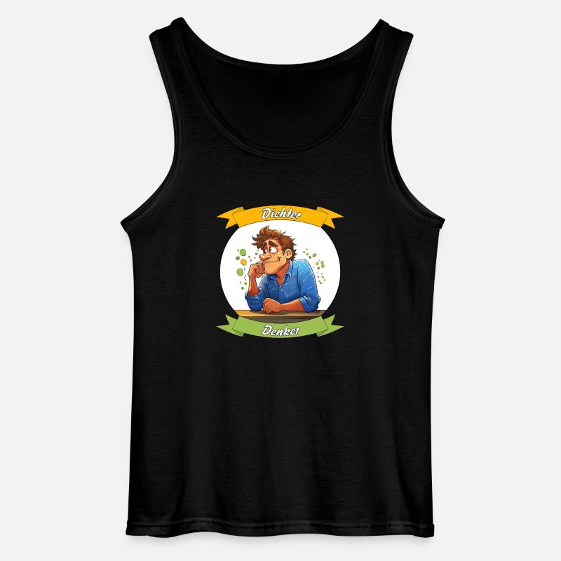 Dichter Denker - Gildan Männer Tank Top - Schwarz