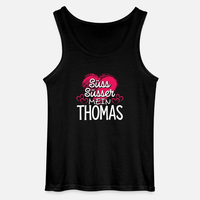 THOMAS - süss - Gildan Männer Tank Top - Schwarz