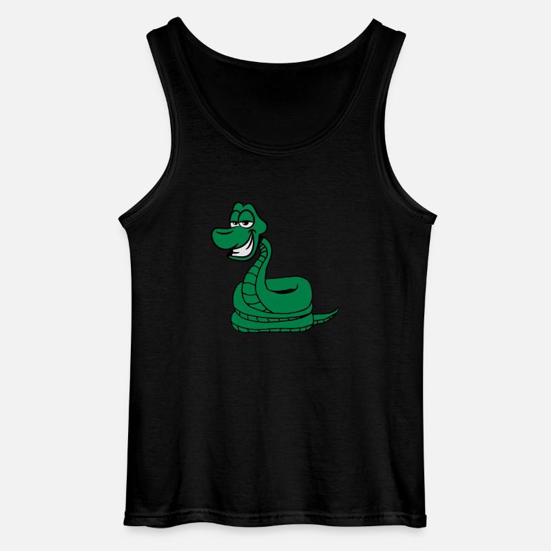Schlange witzig comic - Gildan Männer Tank Top - Schwarz
