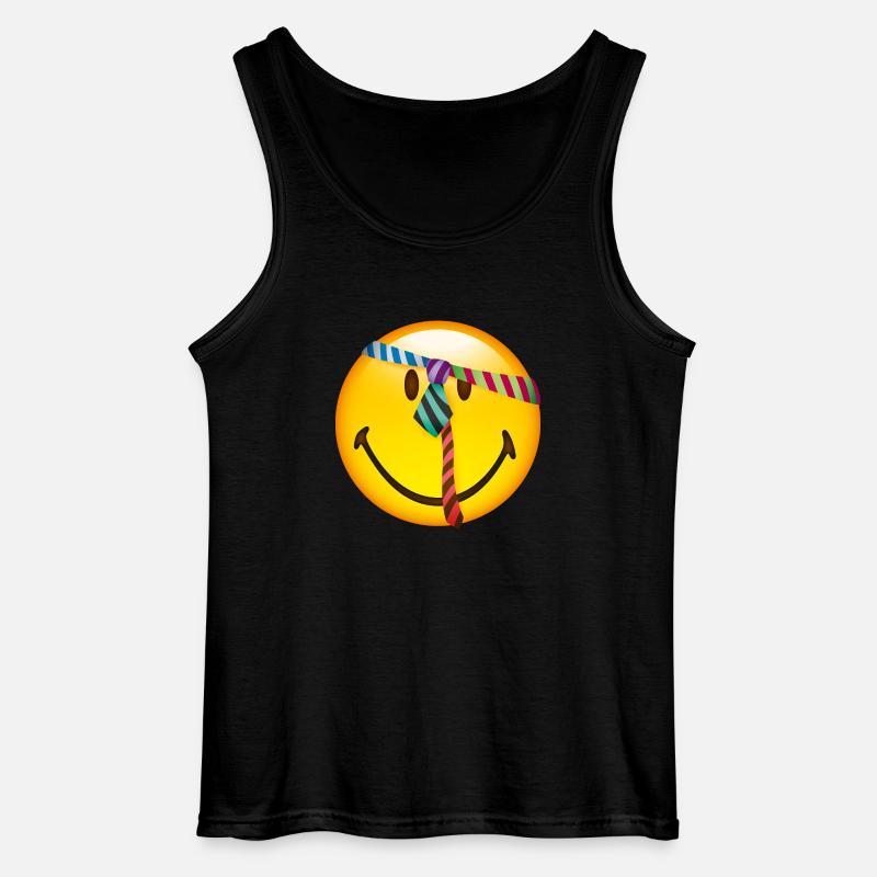 Smiley Tie - Gildan tanktop til mænd - sort