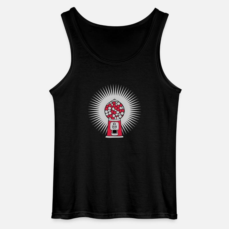 Strahlen Kaugummi Spender - Gildan Männer Tank Top - Schwarz