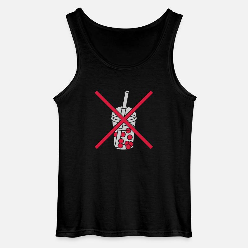 Zone Bubble Tea prohibited - Gildan Men’s Tank Top - black