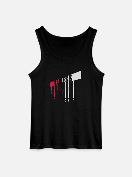 fearless Text Quote Design - Gildan Men’s Tank Top - black