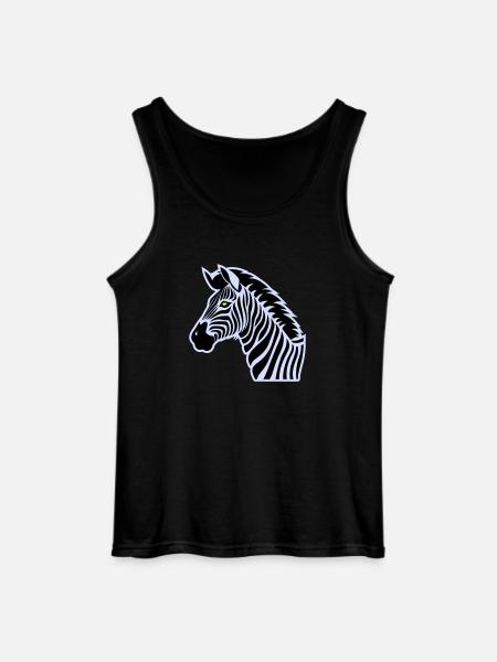 zebra - Gildan Men’s Tank Top - black