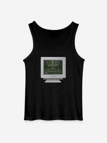 CRT design - The mysterious well... - Gildan Men’s Tank Top - black