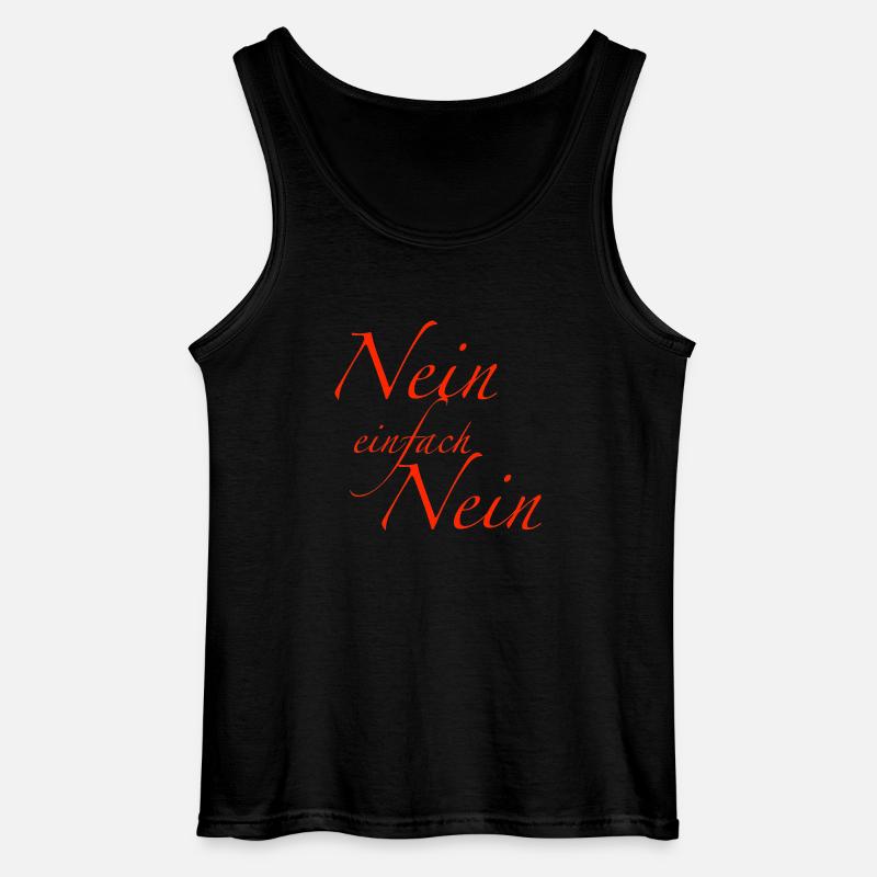 nein einfach nein - Gildan Männer Tank Top - Schwarz