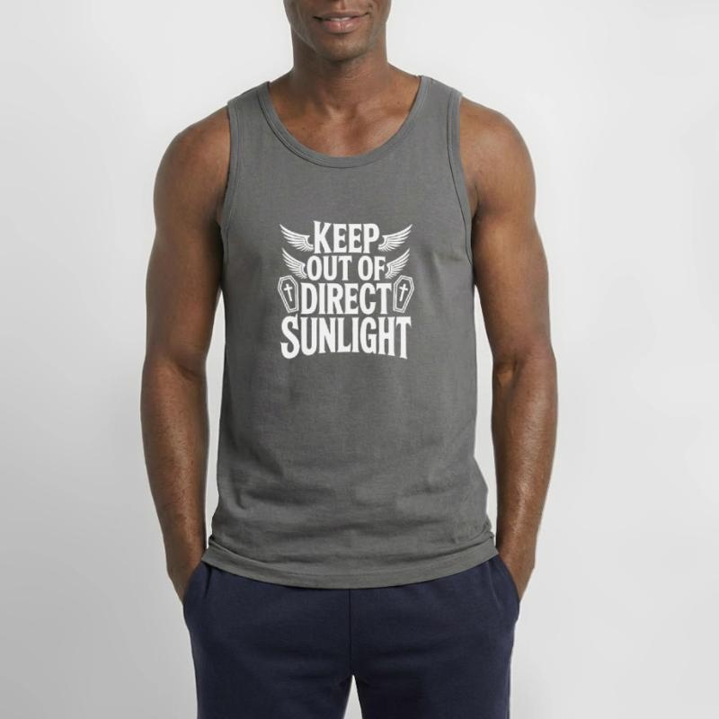 Keep out of direct sunlight! Vampire Goth Emo Gildan Männer Tank Top