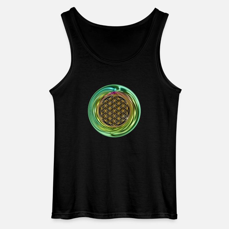 Blume des Lebens - Ring 1 - Gildan Männer Tank Top - Schwarz
