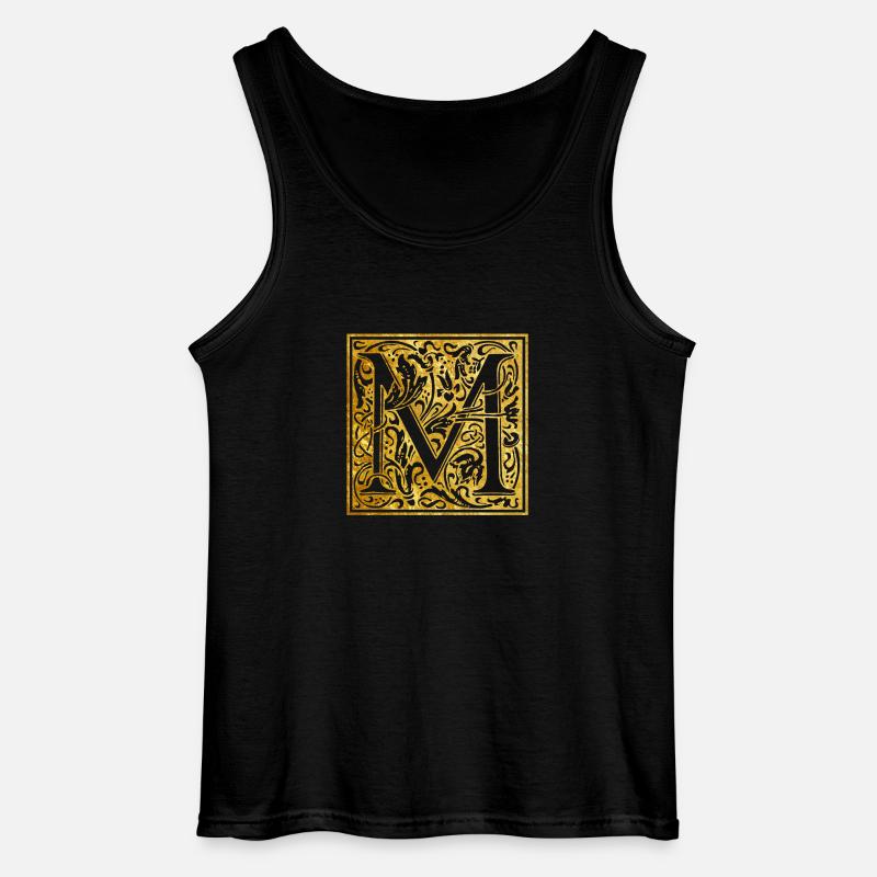 Initialer-M - Gildan tanktop til mænd - sort