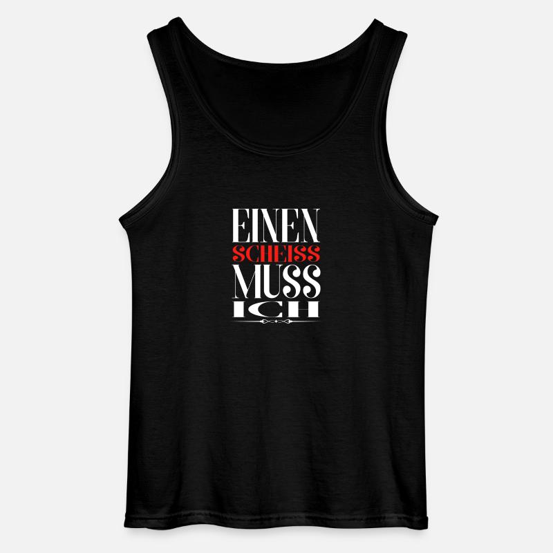 Einen Scheiss Muss ich - Gildan Männer Tank Top - Schwarz