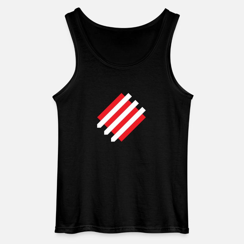 Eiserne Front Simplified Weiss - Gildan Männer Tank Top - Schwarz