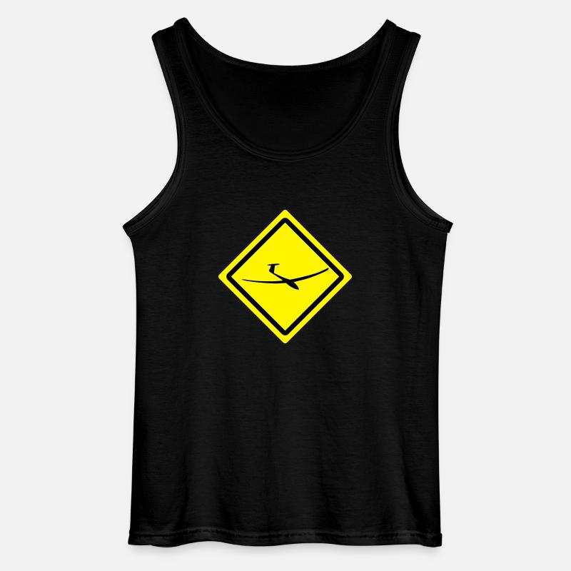 glider roadsign - Gildan Männer Tank Top - Schwarz