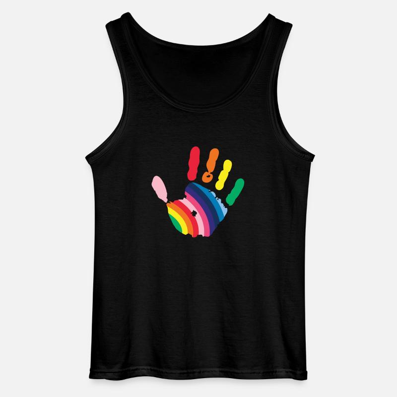 Hand - Gildan Männer Tank Top - Schwarz