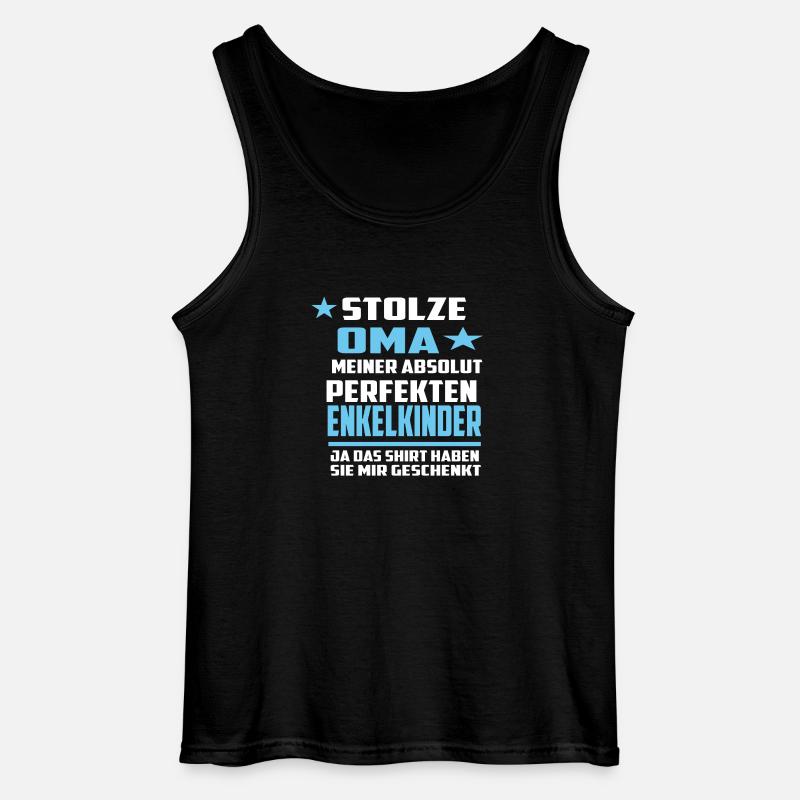 Stolze Oma - Gildan Männer Tank Top - Schwarz