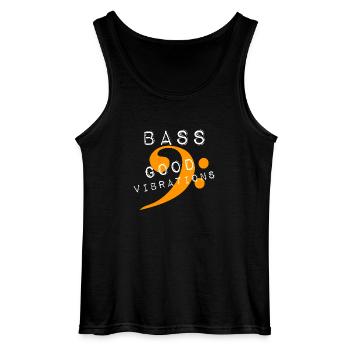 bass-good vibrations - Gildan Männer Tank Top - Schwarz - Vorne - AI Model Male 185 dark (185cm)