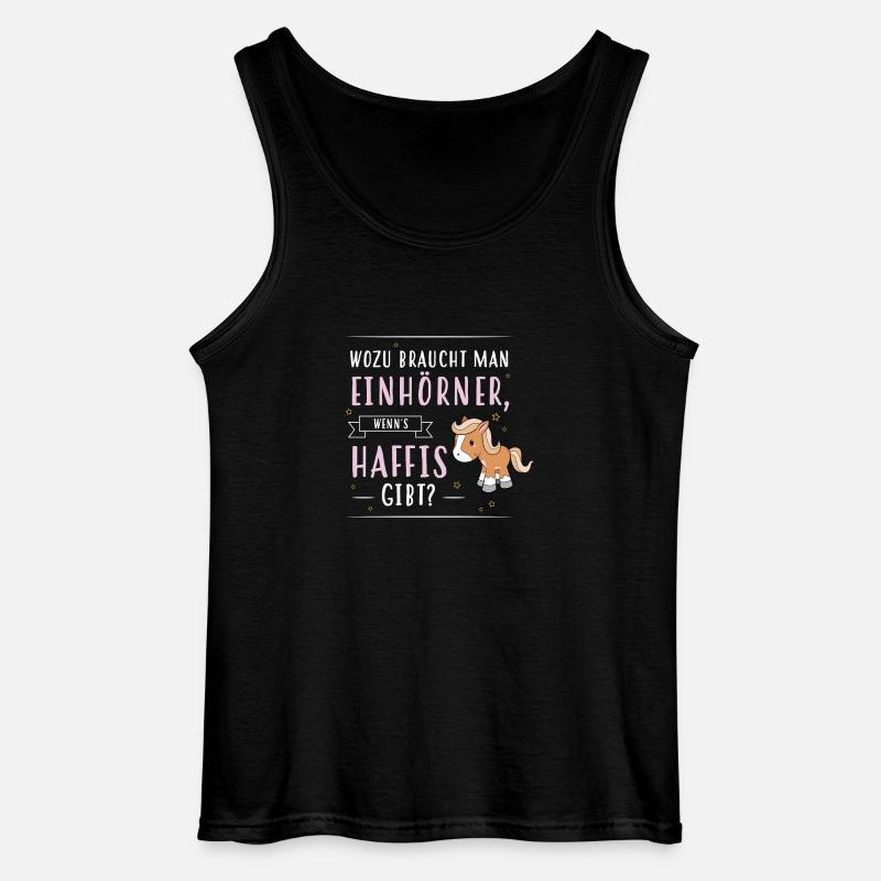Wozu Einhörner Haflinger - Gildan Männer Tank Top - Schwarz