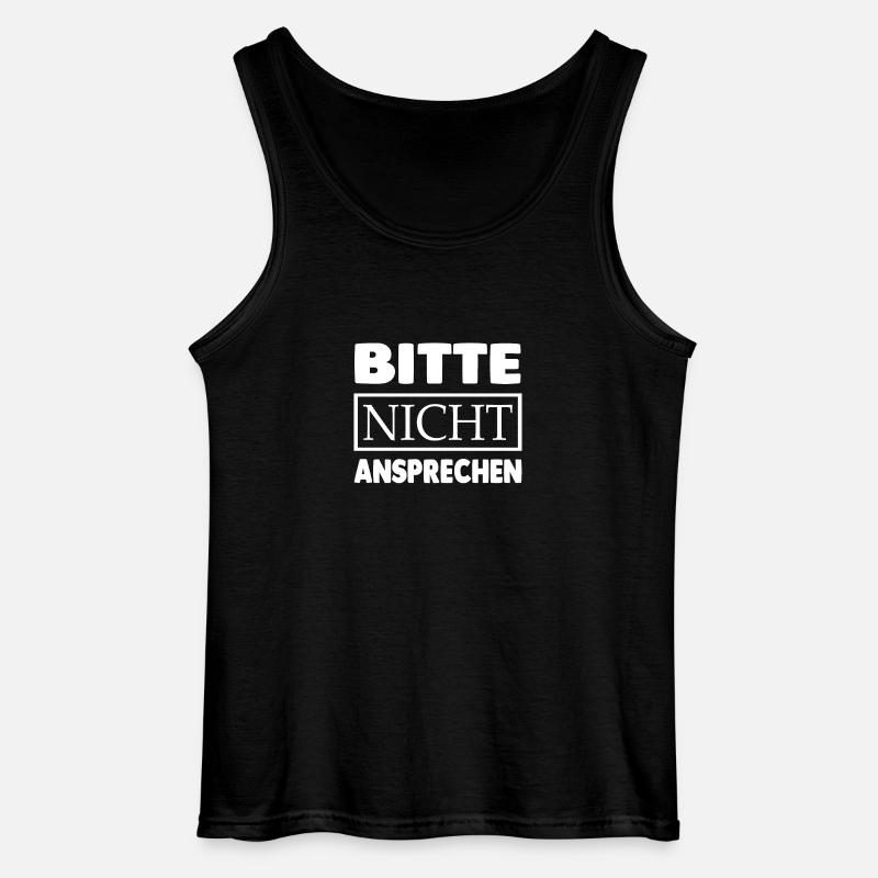 BITTE NICHT ANSPRECHEN - Gildan Männer Tank Top - Schwarz