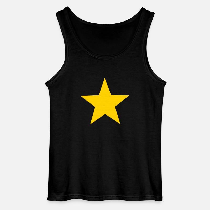 Stjerne gul stjerne - Gildan tanktop til mænd - sort