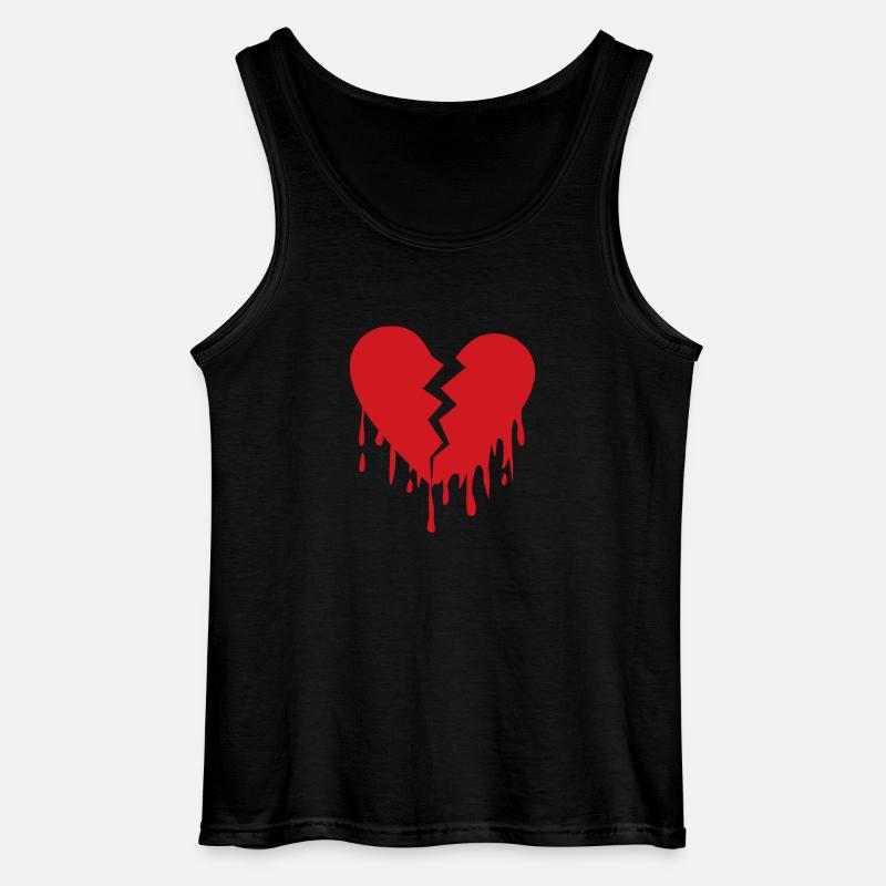 Broken heart de - Gildan Männer Tank Top - Schwarz