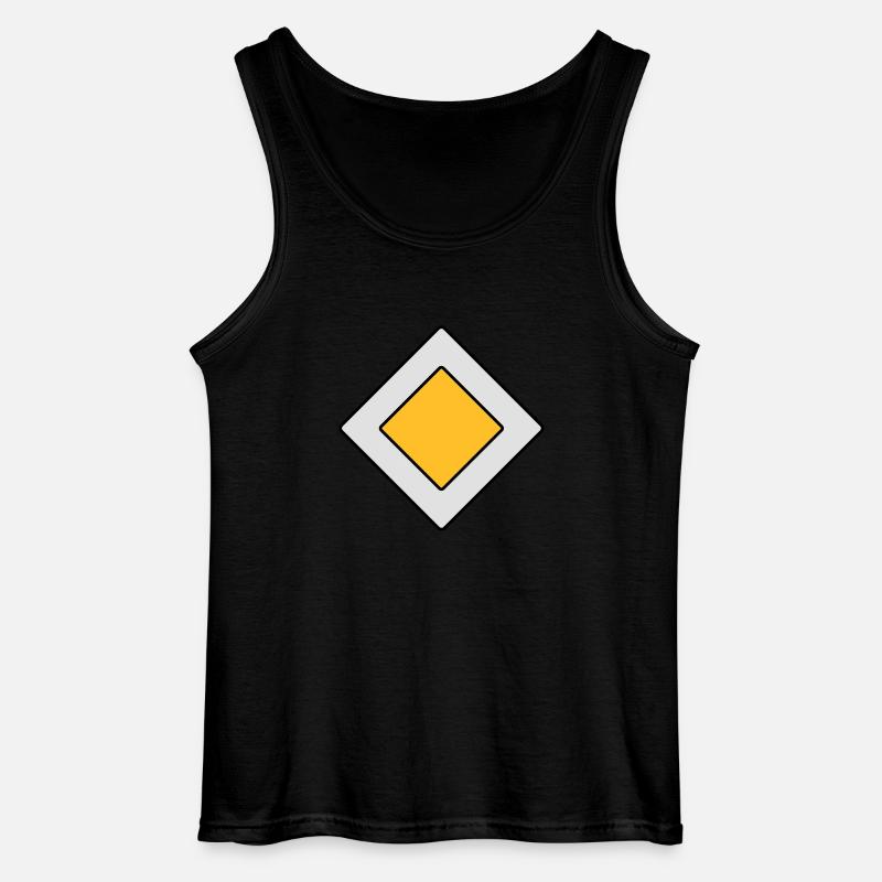 Vorfahrtsschild - Gildan Männer Tank Top - Schwarz