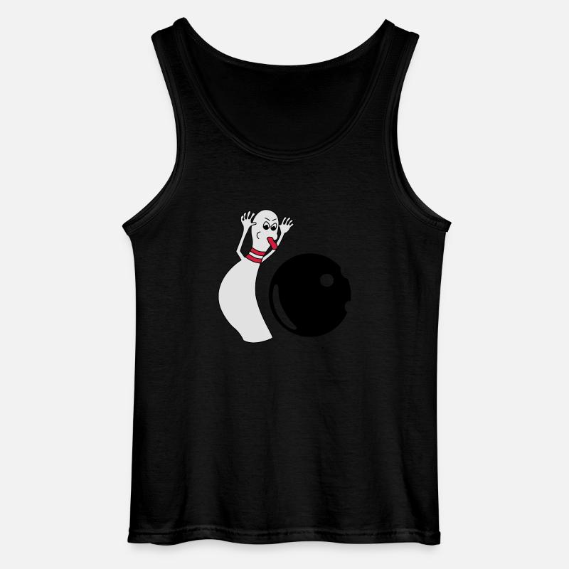 Bowling Pin - Gildan Männer Tank Top - Schwarz