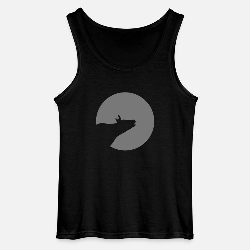 Howling Cow - Gildan Männer Tank Top - Schwarz
