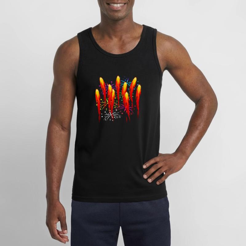 Feu firework fire fire fire Débardeur Gildan Homme