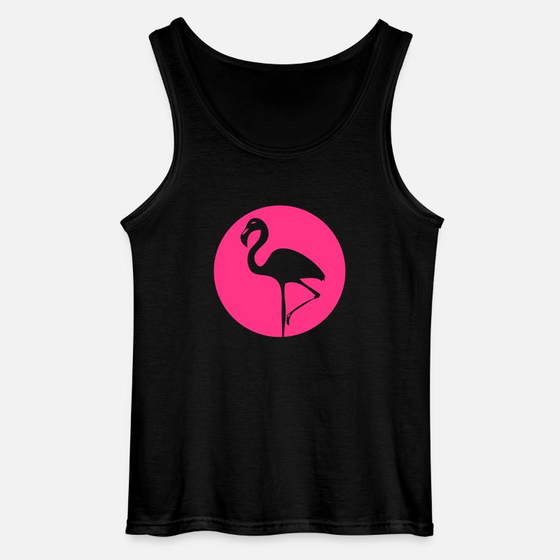Flamingo - Gildan Männer Tank Top - Schwarz