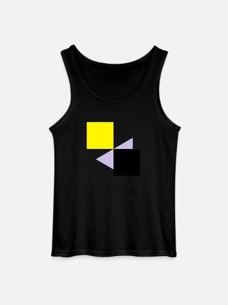 Abstract squares - Gildan Men’s Tank Top - black