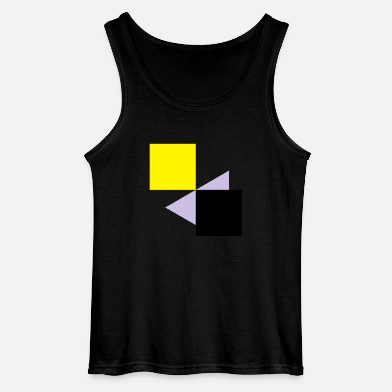 Abstrakte Quadrate - Gildan Männer Tank Top - Schwarz