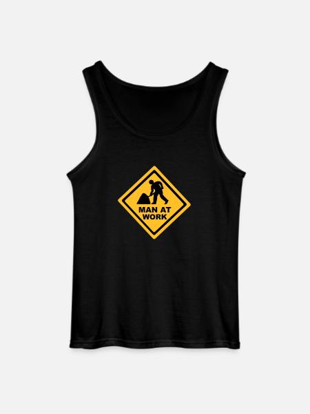 Man at Work - Construction - Gildan Men’s Tank Top - black