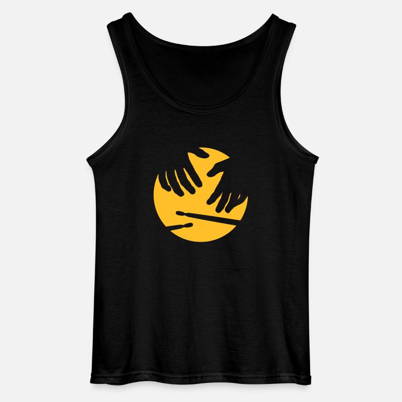 percussion - Gildan Männer Tank Top - Schwarz